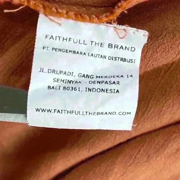 Faithful The Brand Sleeveless Rust Brown Dress Long Shirt Button Down Size XS - Picture 8 of 13